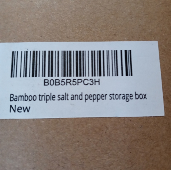 Mopcku -BAMBOO TRIPLE SALT BOX WITH MAGNETIC SWIVEL LIDS - Picture 4 of 4